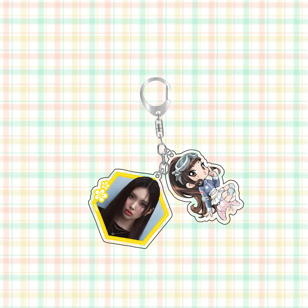 New Jeans Members Face Acrylic Keychain