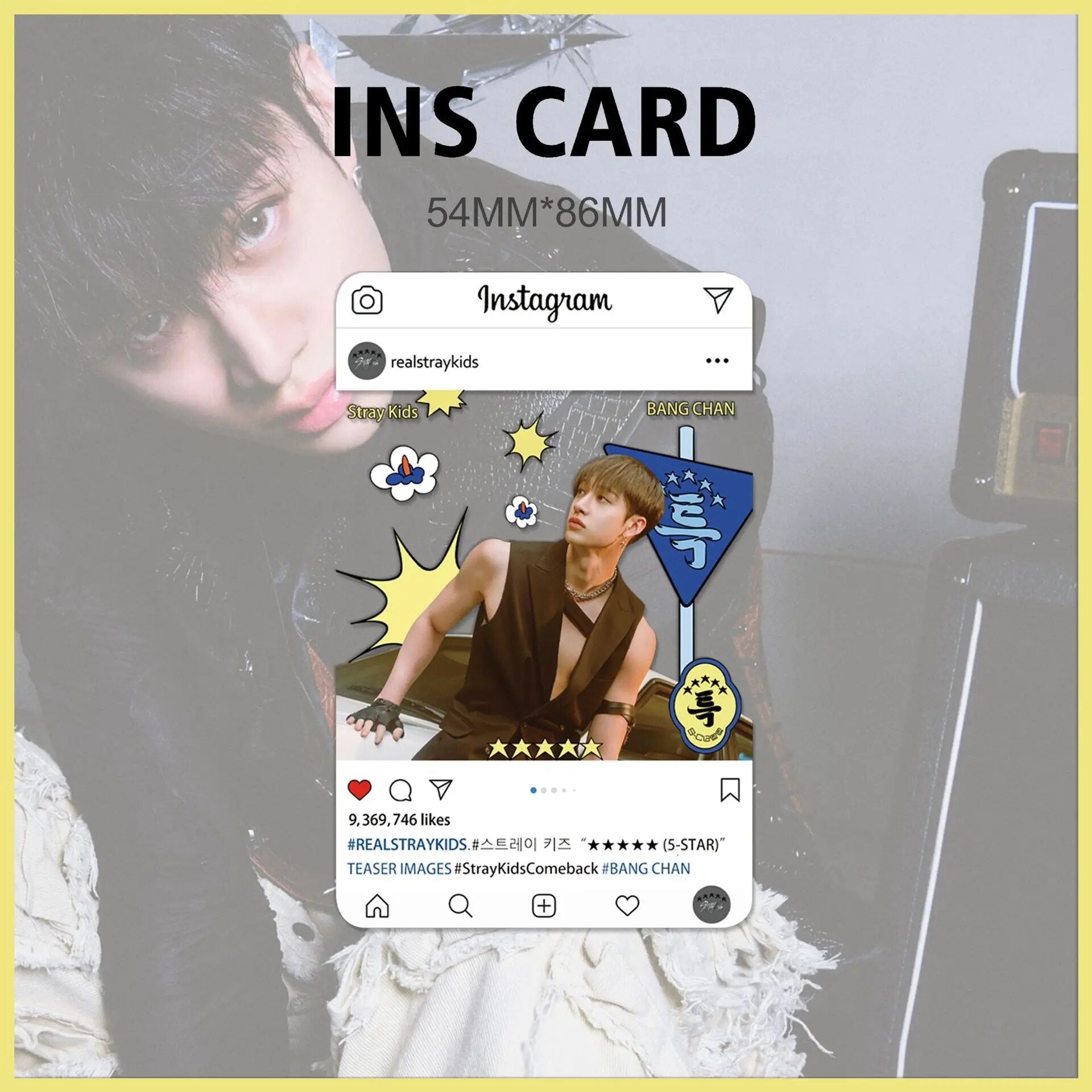 KPOP Stray Kids 5-Star Transparente Fotokarten 8 Stück/Set