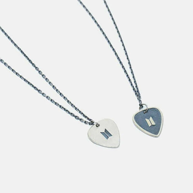 Bangtan Boys Suga Guitar Pick Pendant Necklace