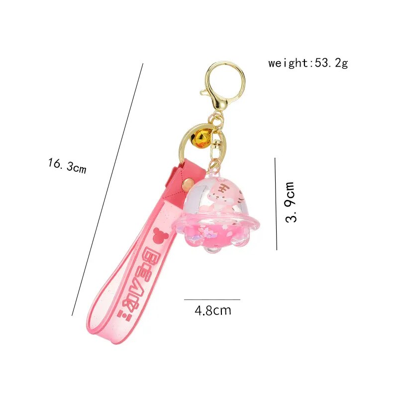 Acrylic Into Oil Tiger Spaceship Keychains