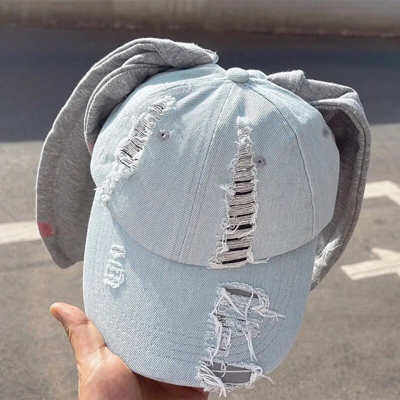 KPOP New Jeans Long Rabbit Ear Hat Bunny Hat