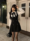 Slim Chic Long Sleeve Black Mini Dress