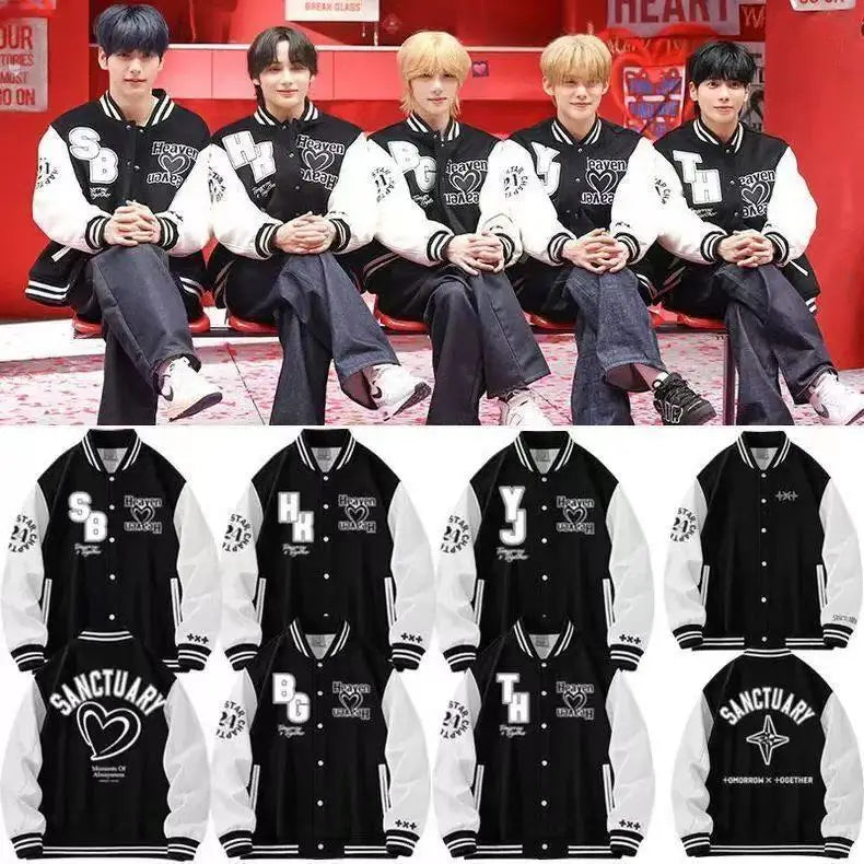 Kpop TXT Star Chapter Sanctuary Warm Loose Bomber Jacket