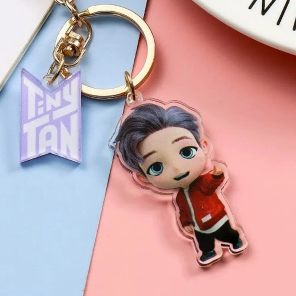 Bangtan Boys Acrylic Cute Cartoons Keychain