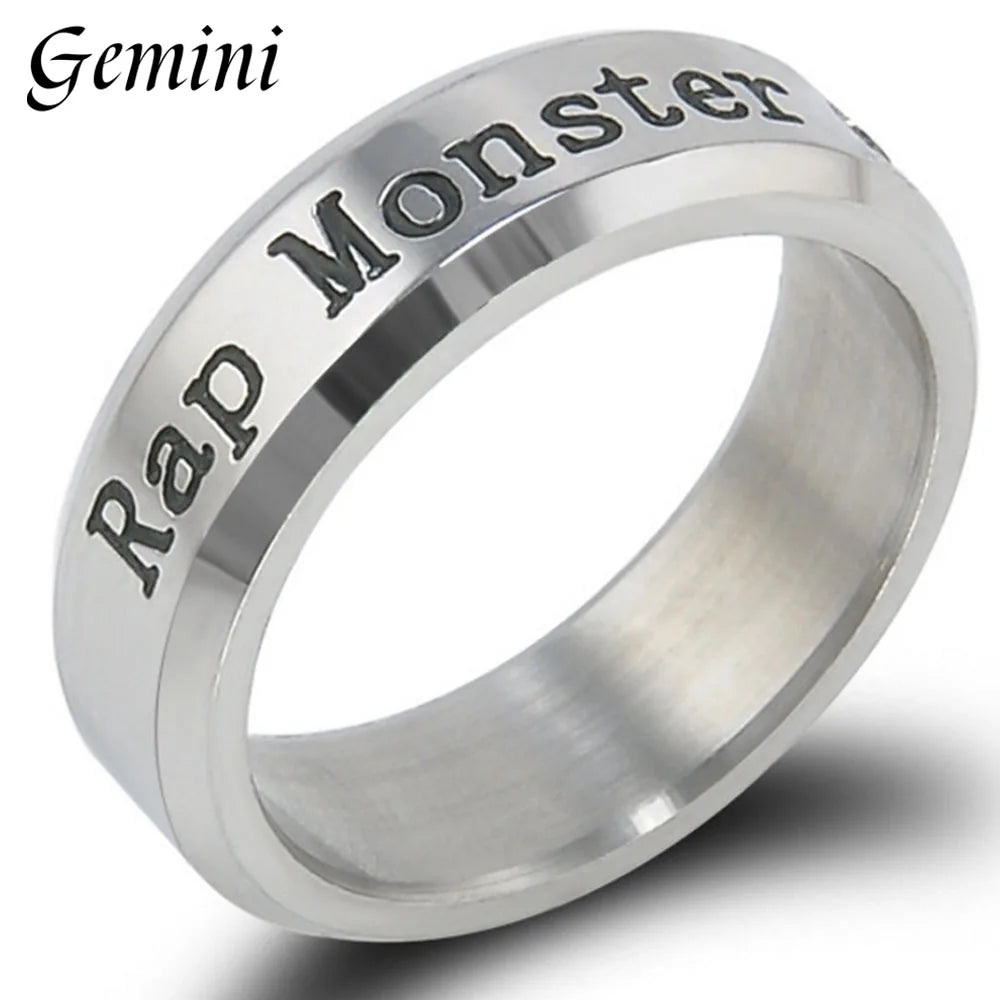 Bangtan Boys Titanium Steel Finger Ring Accessories