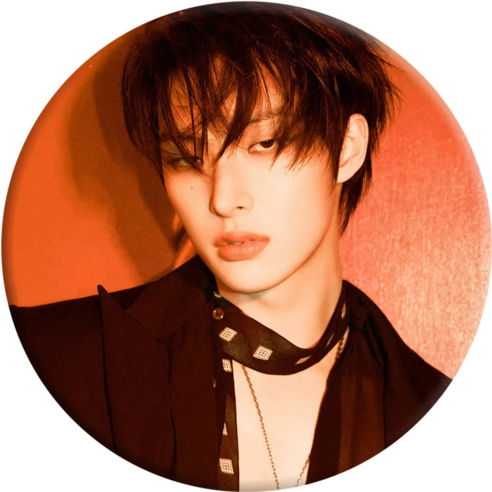 ATEEZ GOLDEN HOUR : Part 3 Round Badge Brooch Accessories