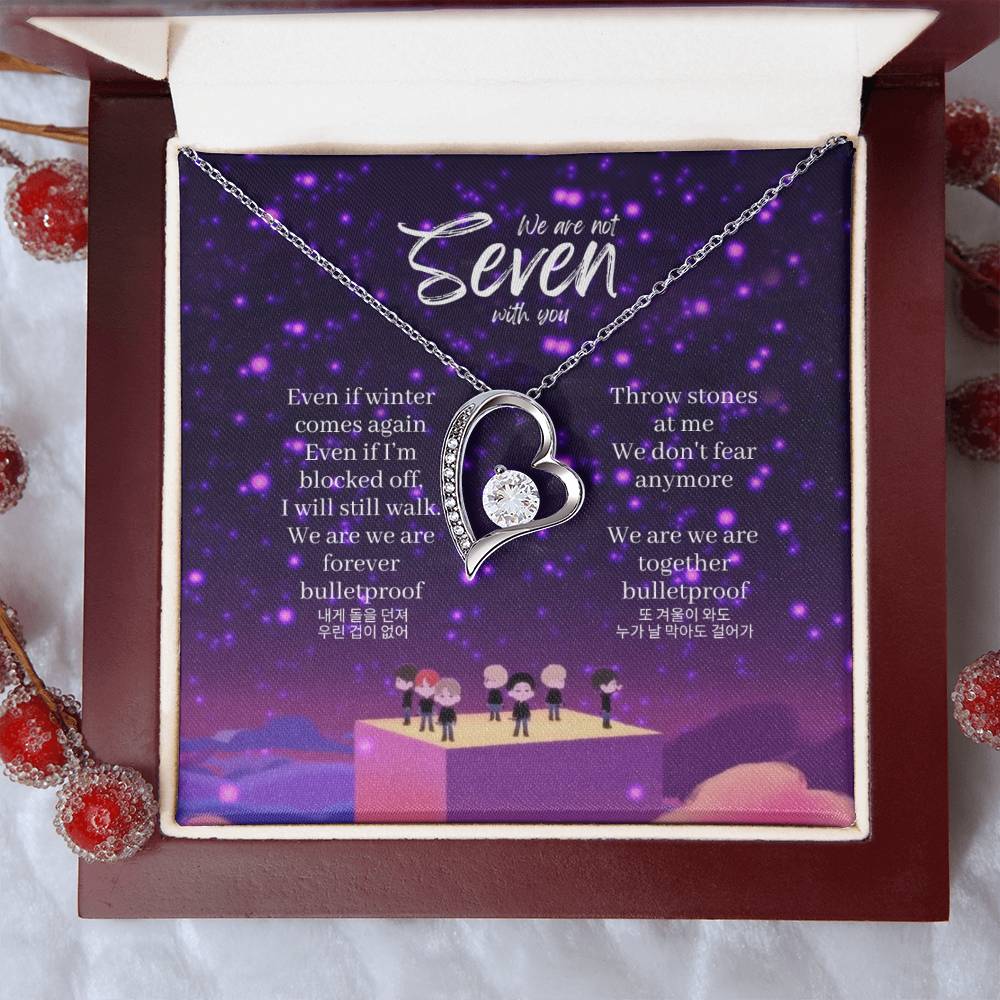 We Are Seven With You Love Knot Necklace
