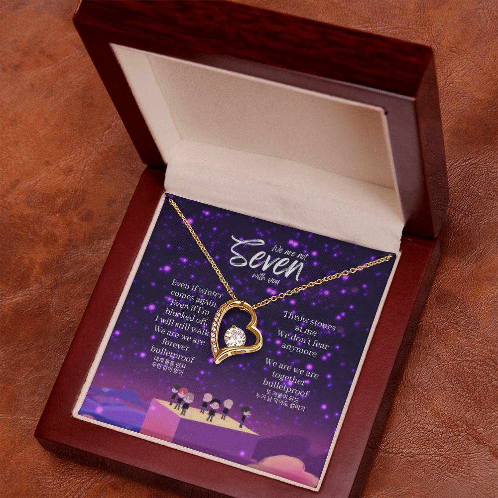 We Are Seven With You Love Knot Necklace