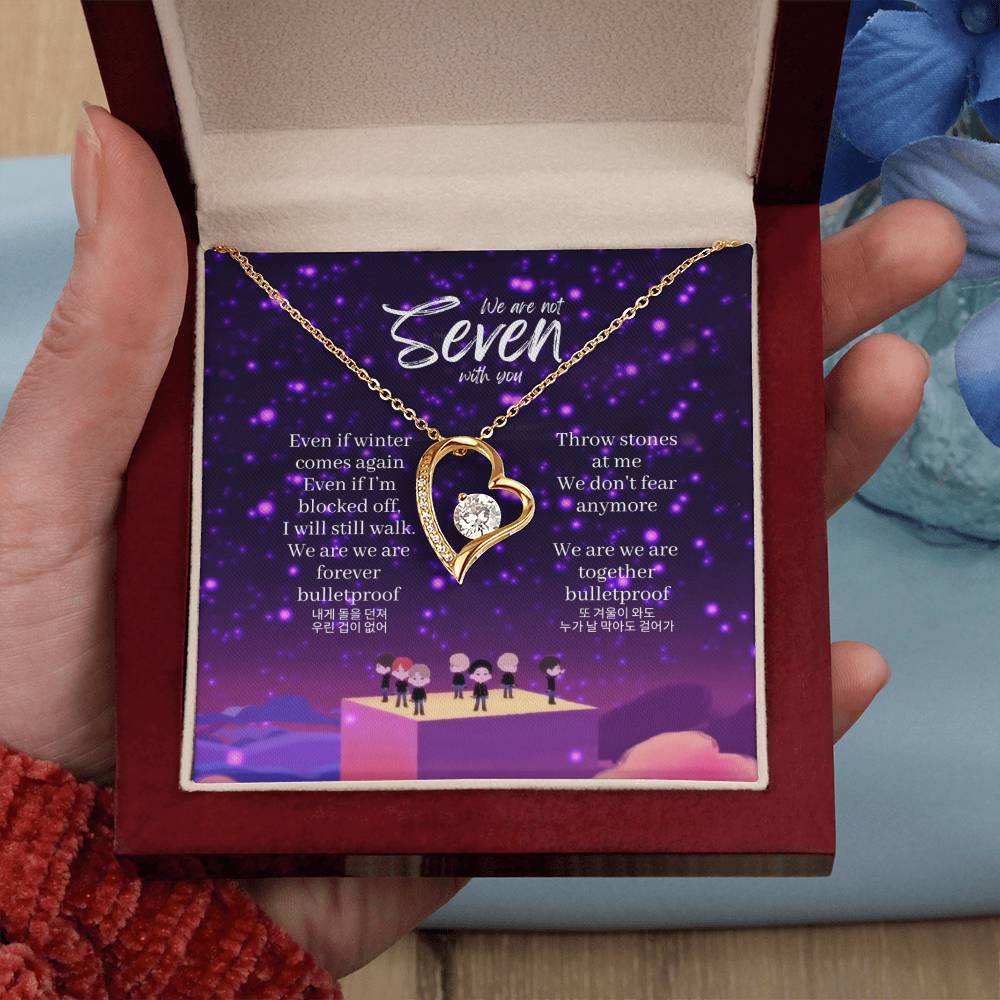 We Are Seven With You Love Knot Necklace