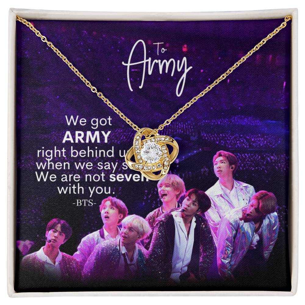 We Got Army Love Knot Necklace