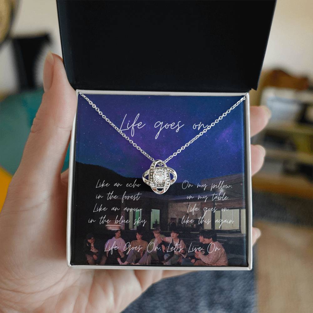 Life Goes On Love Knot Necklace