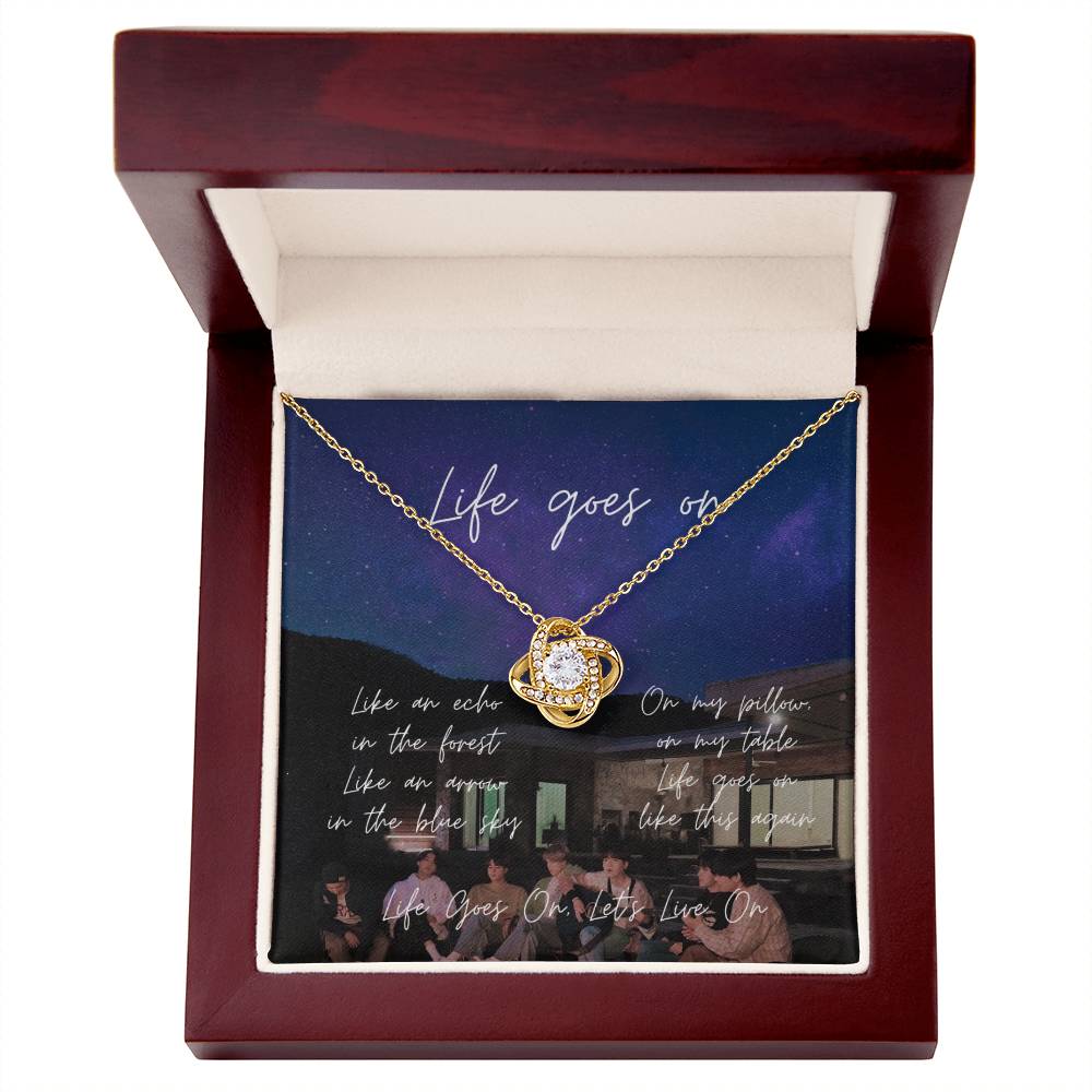 Life Goes On Love Knot Necklace