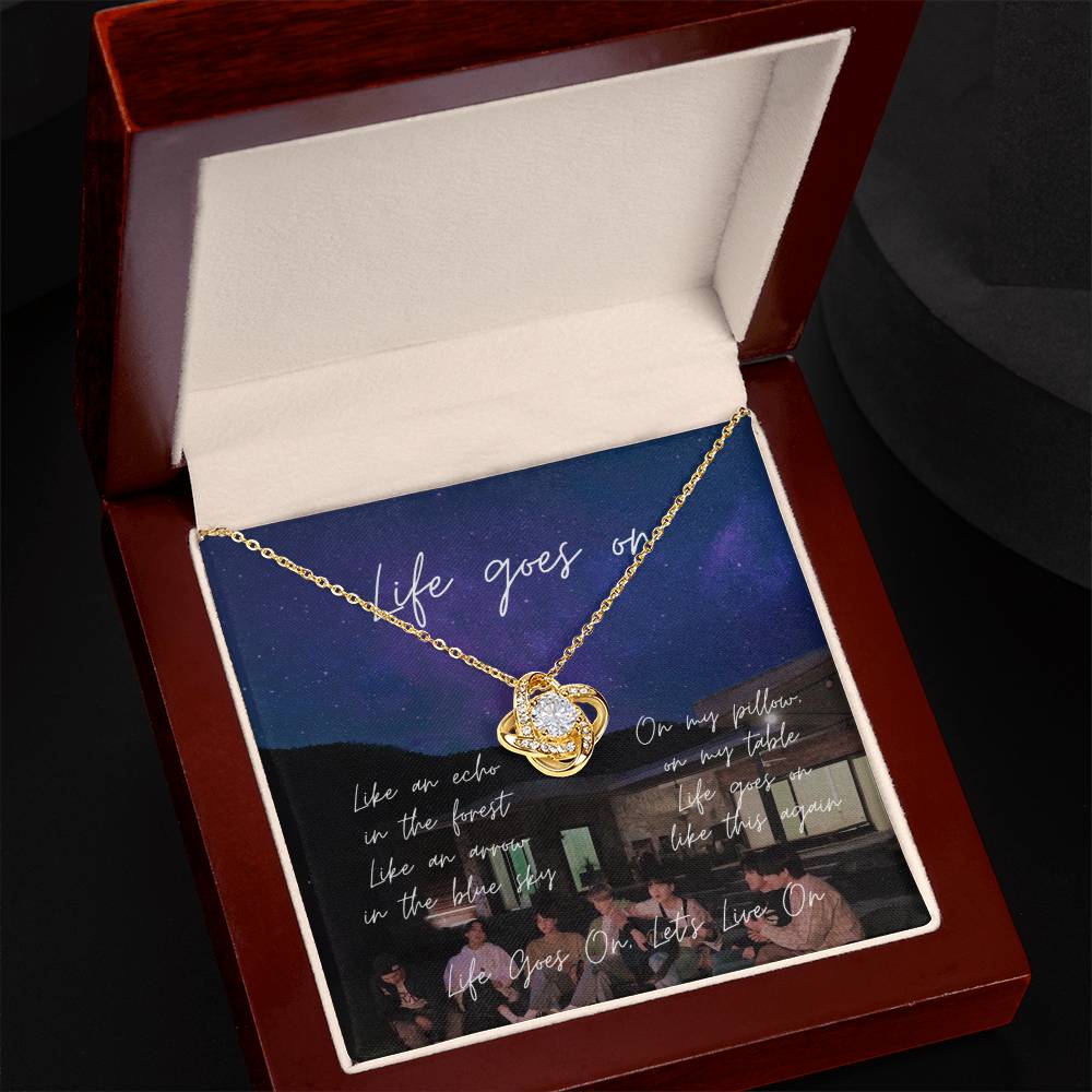 Life Goes On Love Knot Necklace