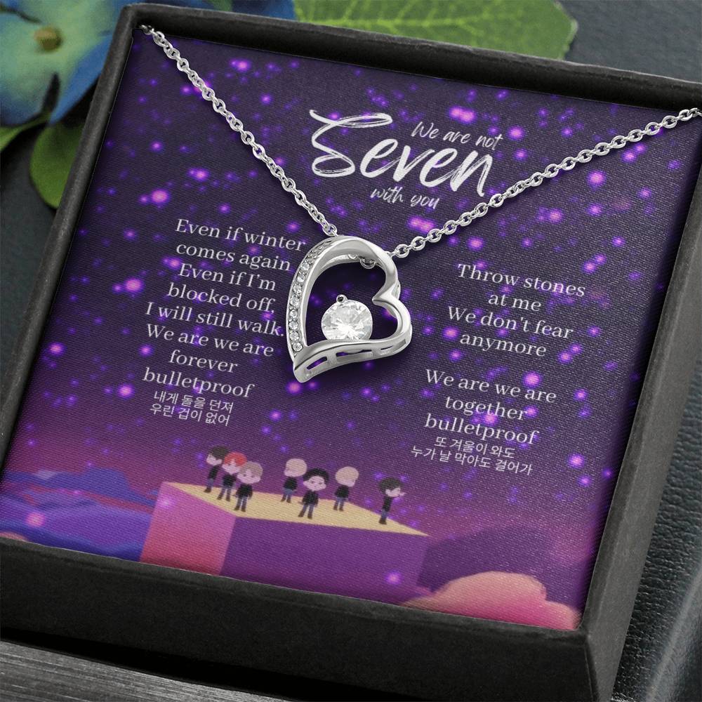 We Are Seven With You Love Knot Necklace