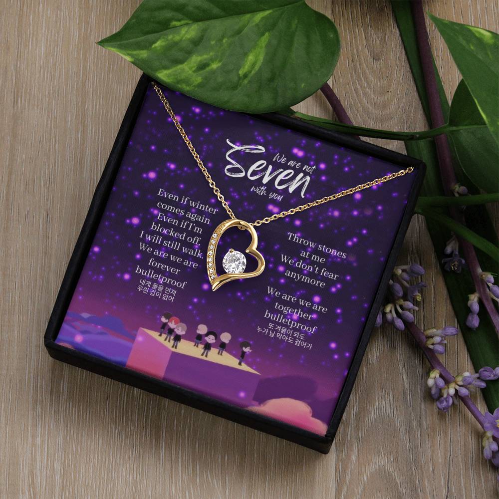 We Are Seven With You Love Knot Necklace