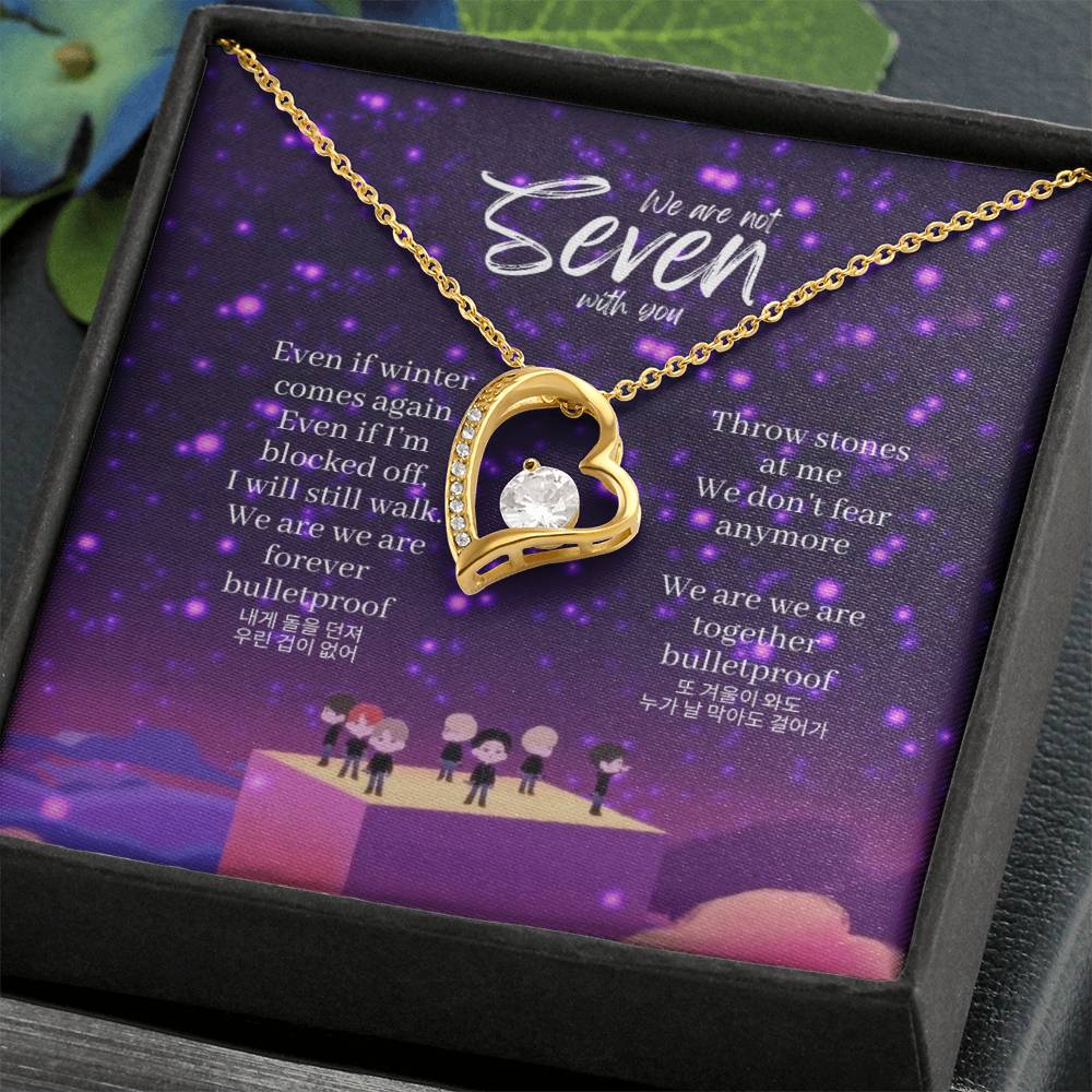 We Are Seven With You Love Knot Necklace