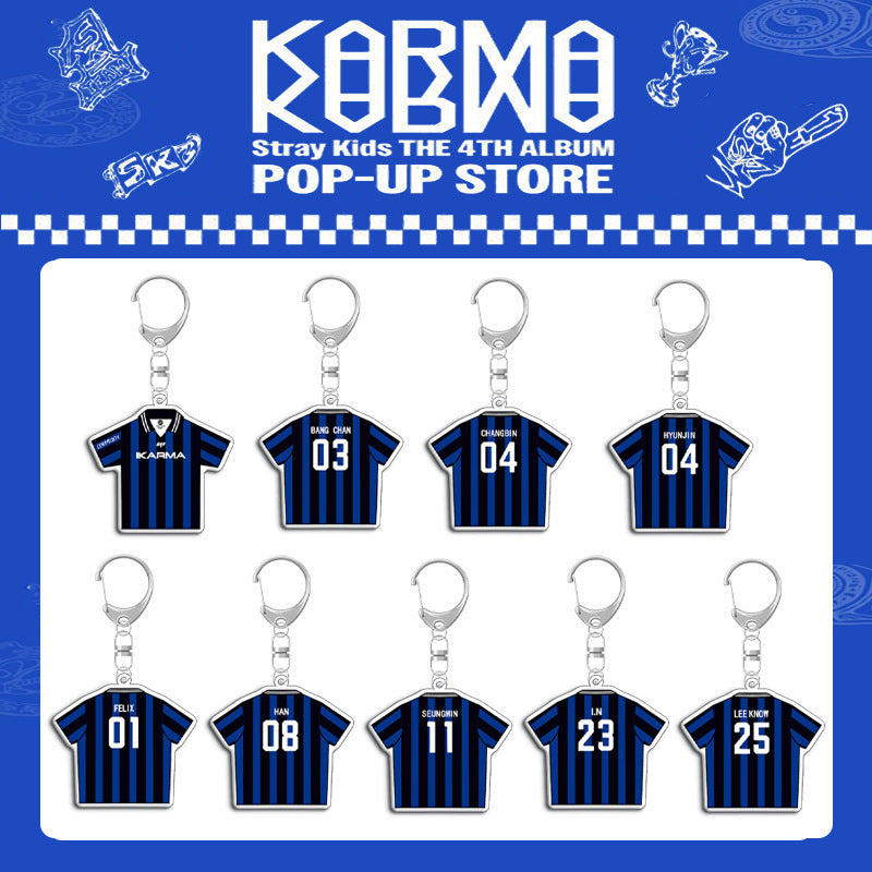 Stray Kids KARMA 2025 Shirt Keychains Rings