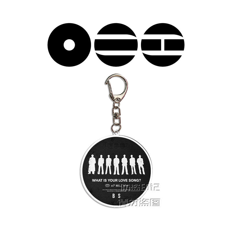 Bangtan Army Arirang 2026 Black and White Keychain Accessories