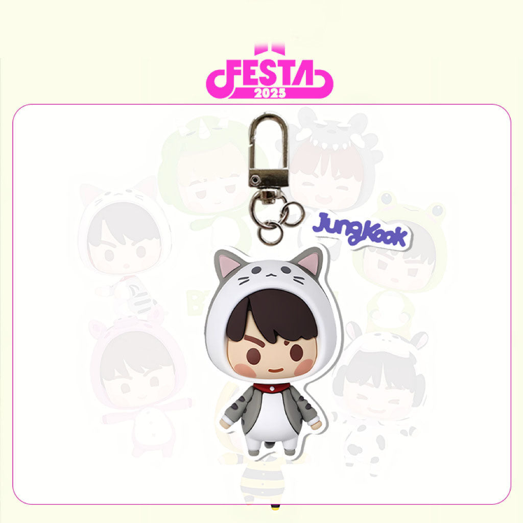 Bangtan 2025 FESTA Mini Members Cartoons Keychain