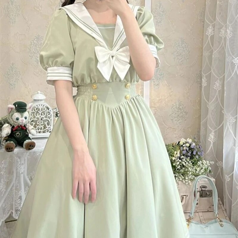 Retro Bow Collar Dress