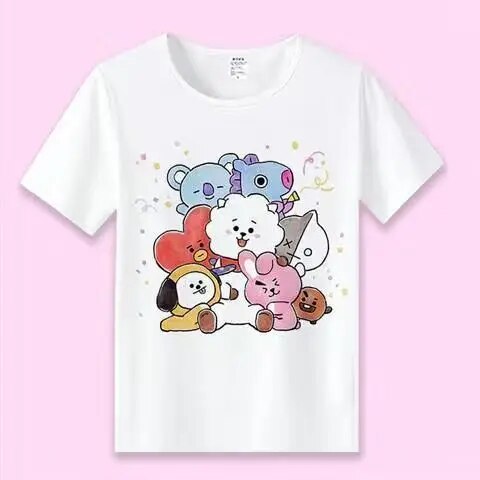 Bangtan21 Characters White Shirt