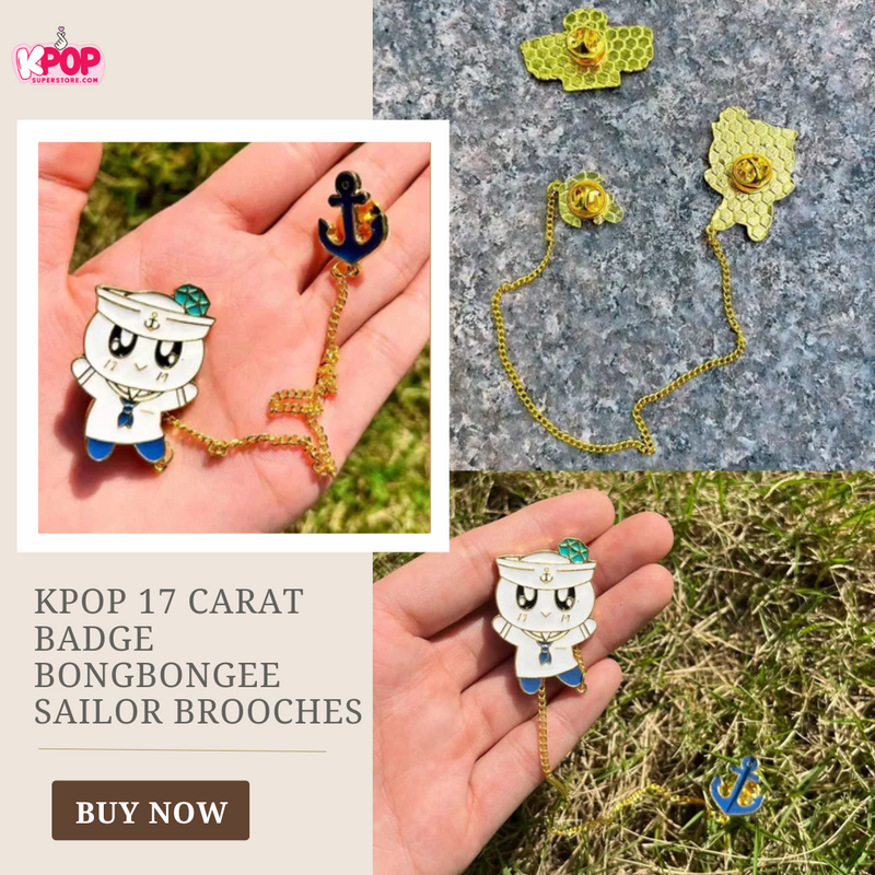 KPOP 17 CARAT Badge BONGBONGEE Sailor Brooches