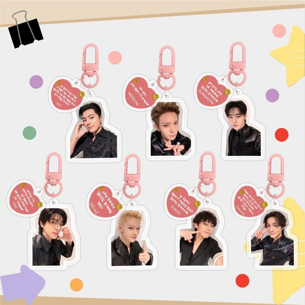 Enyhpen Heart Keychain Accessories