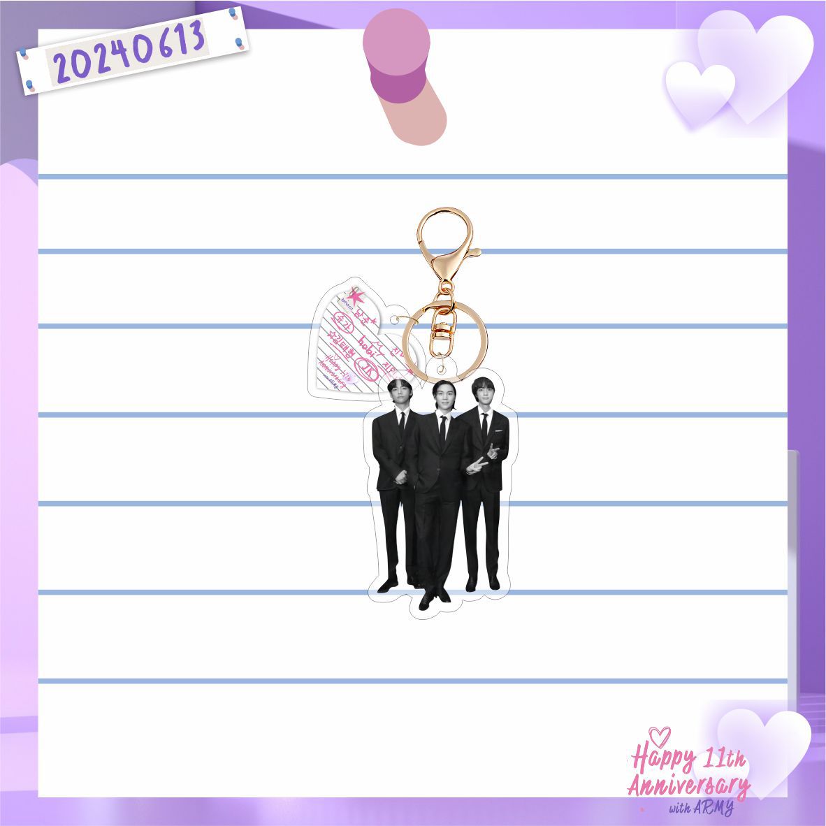 Bangtan Boys FESTA 11th Anniversary Keychains