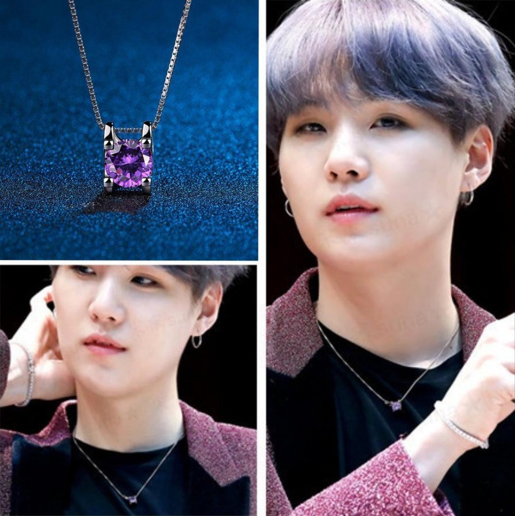 Bangtan Boys Suga Purple Necklace Accessories
