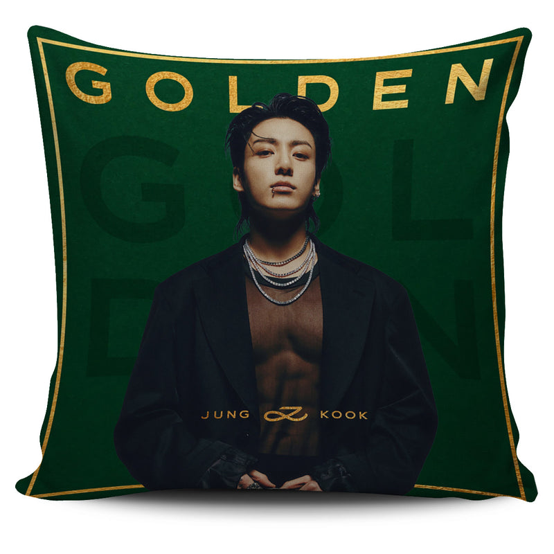 Jungkoo Golden Pillowcase