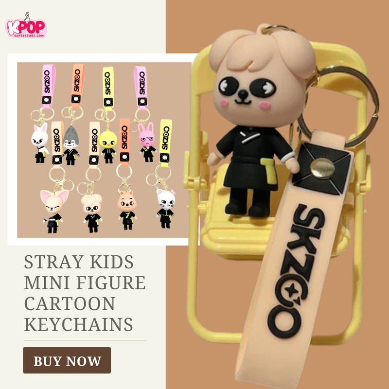 Kpop Stray Kids Mini Figure Cartoon Keychains