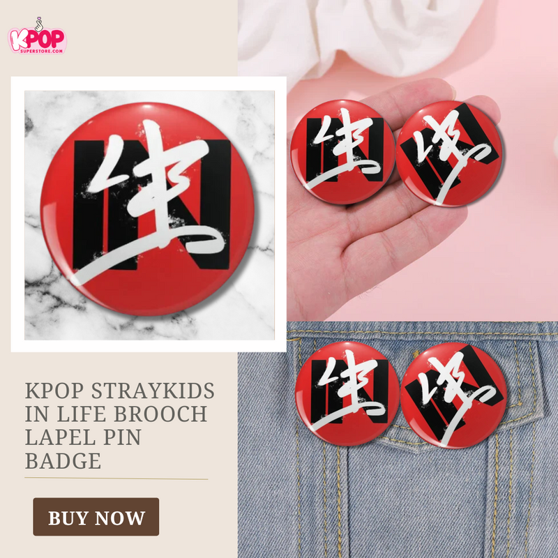 KPOP Straykids In Life Brooch Lapel Pin Badge