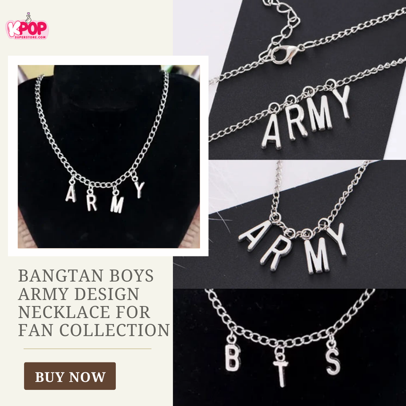 Bangtan Boys ARMY Design Necklace for Fan Collection