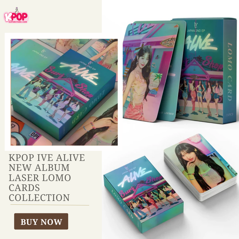 KPOP IVE Alive New Album Laser Lomo Cards Collection