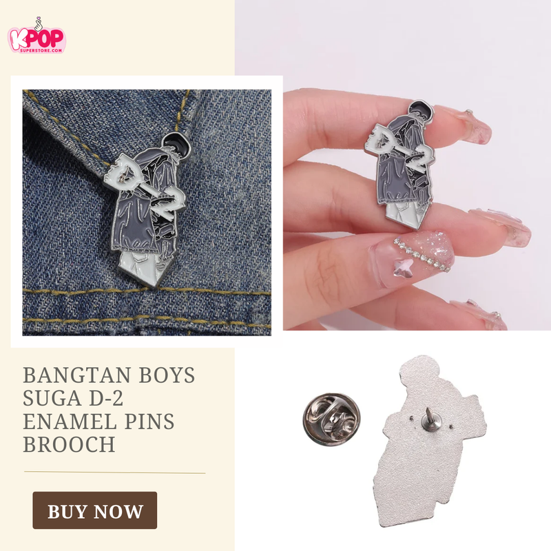 Bangtan Boys Suga D-2 Enamel Pins Brooch