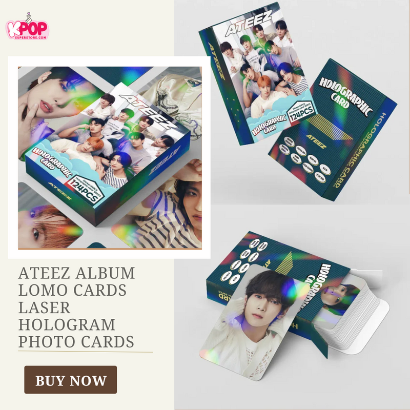 ATEEZ Album LOMO Cards Laser Hologram Photo Cards