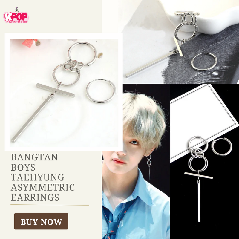 Bangtan Boys Taehyung Asymmetric Earrings