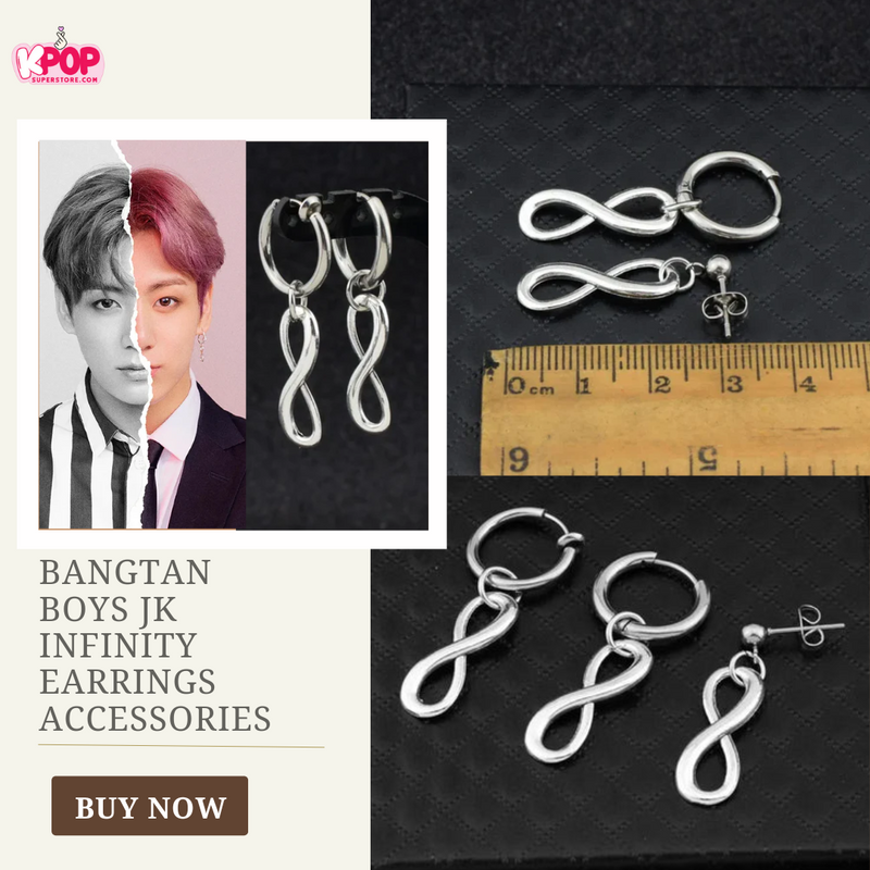 Bangtan Boys JK Infinity Earrings Accessories