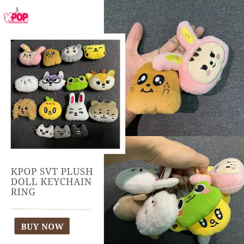 KPOP SVT Plush Doll Keychain Ring