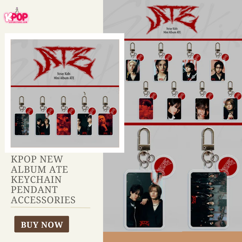 KPOP New Album ATE Keychain Pendant Accessories