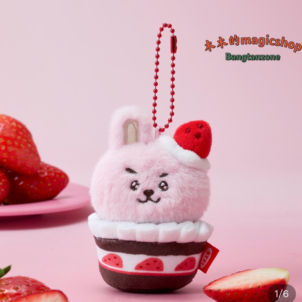 Bangtan 21 Strawberry Cake Plush Keychain Accessories