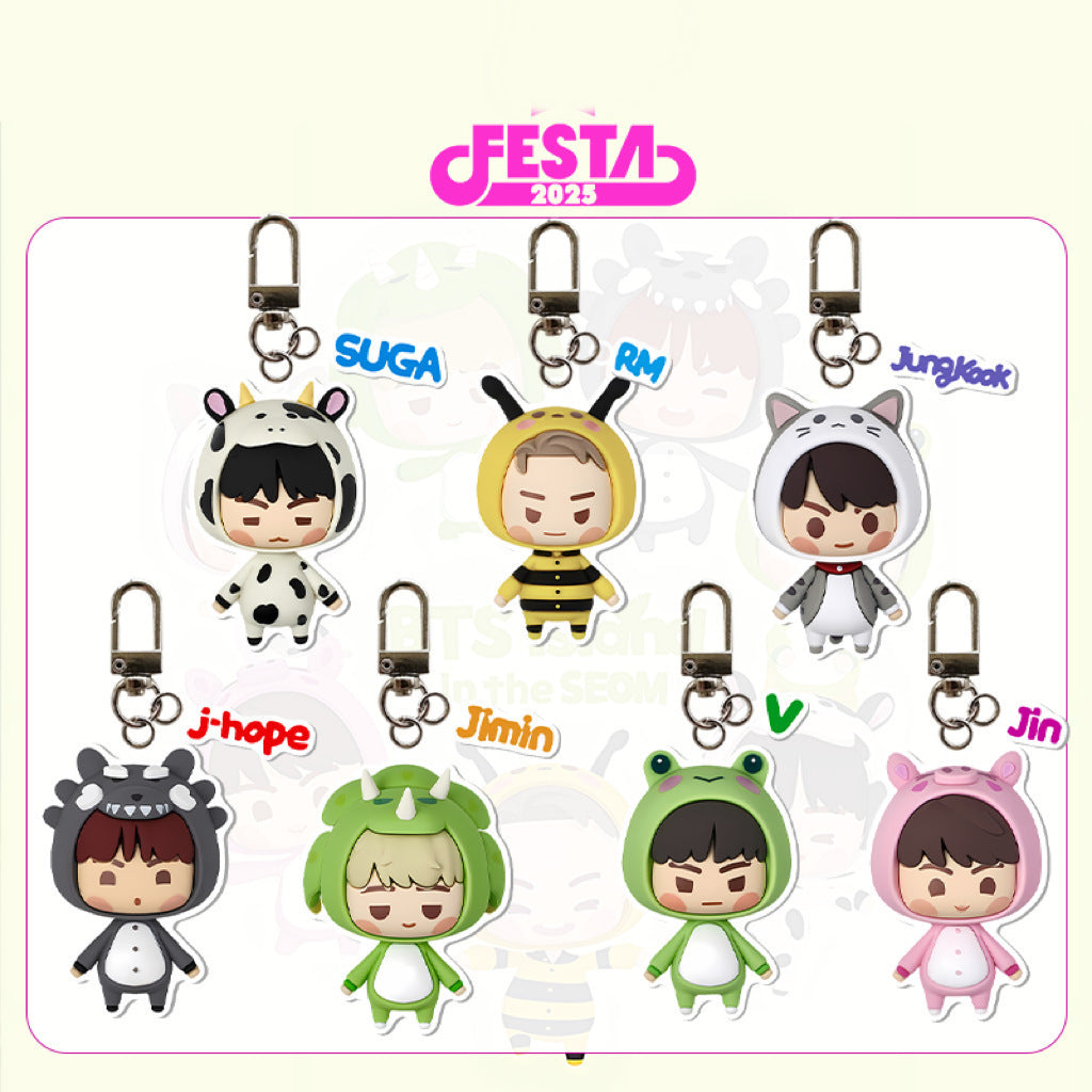 Bangtan 2025 FESTA Mini Members Cartoons Keychain