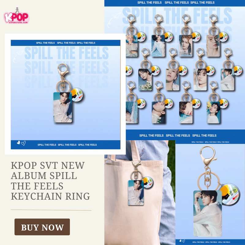 KPOP SVT New Album Spill the Feels Keychain Ring