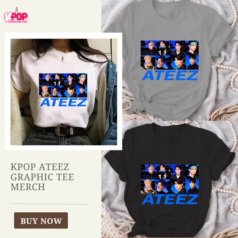 KPOP Ateez Graphic Tee Merch