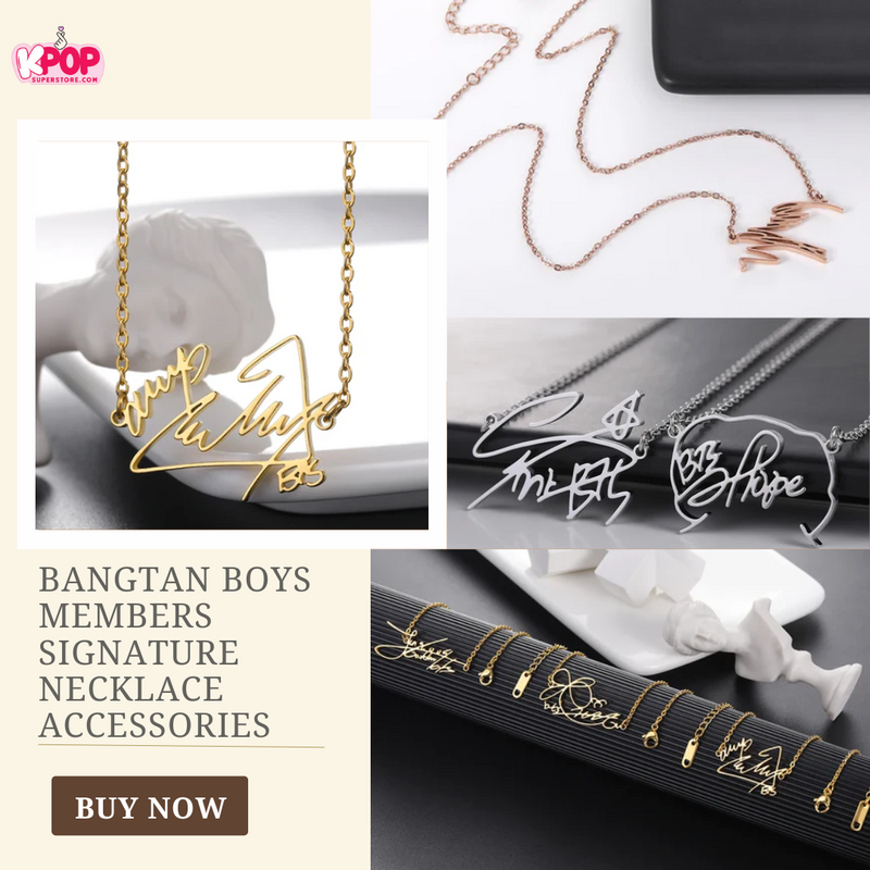 Bangtan Boys Members Signature Necklace Accessories