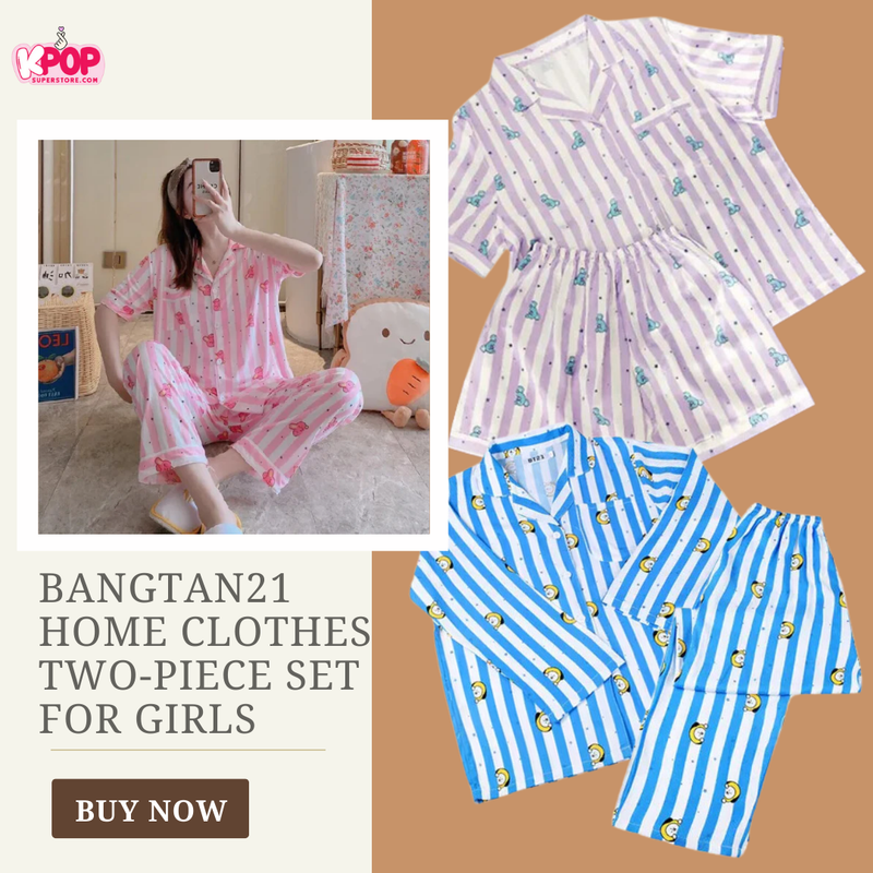 Bangtan21 Home Clothes two-piece set for Girls