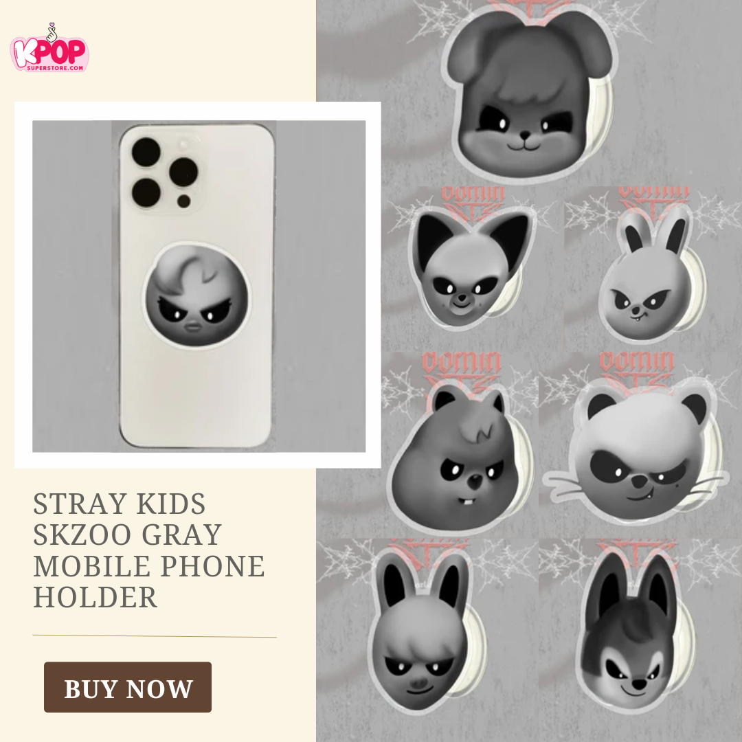 Stray Kids Skzoo Gray Mobile Phone Holder