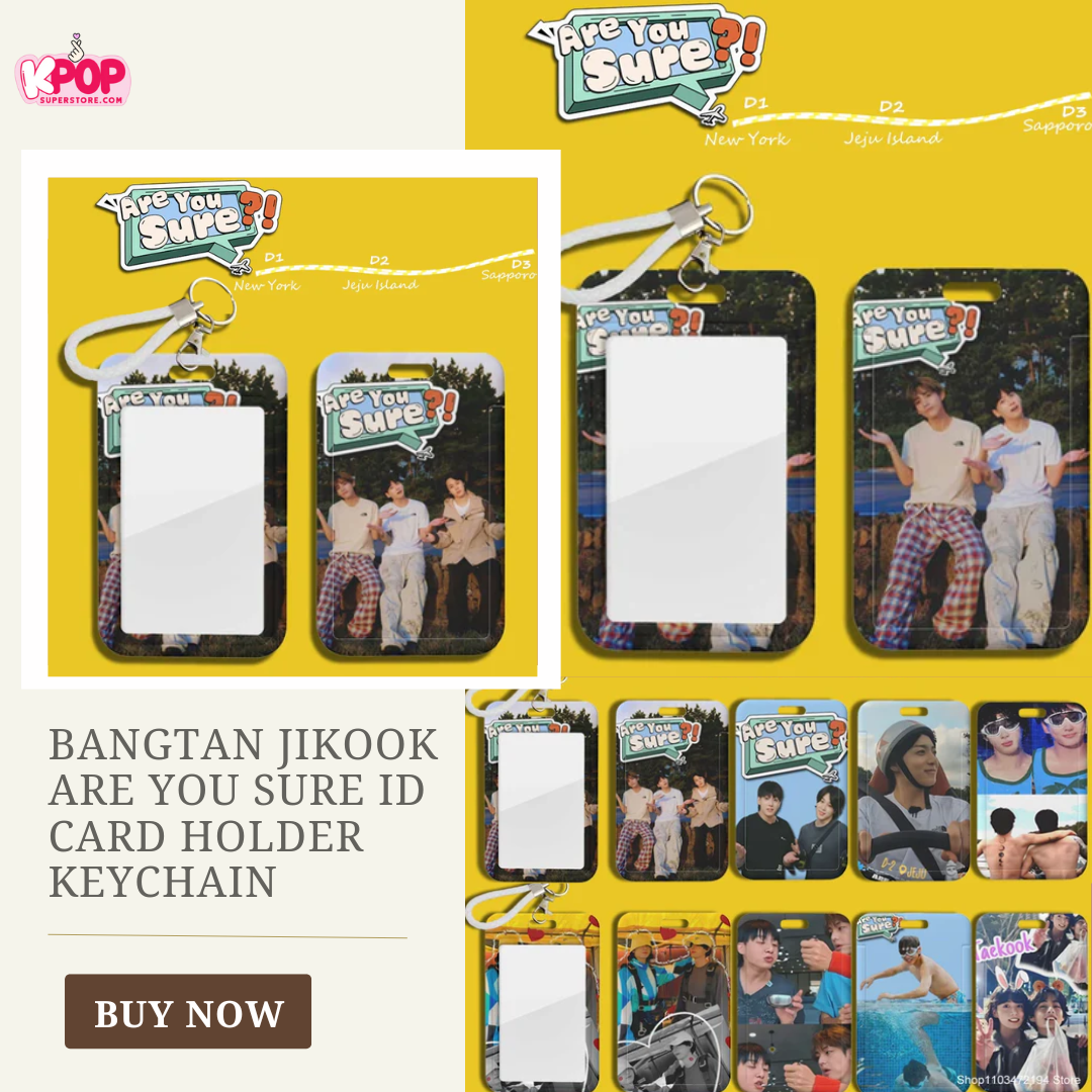 Bangtan Jikook Are You Sure ID Card Holder Keychain