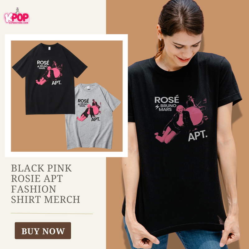 Black Pink Rosie APT Fashion Shirt Merch