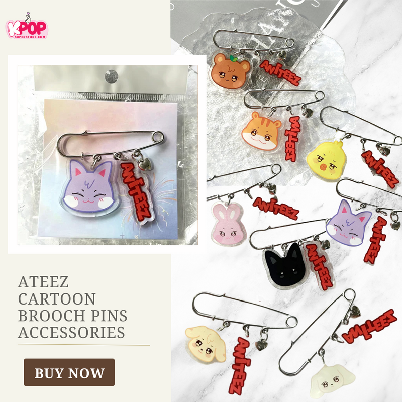 ATEEZ Cartoon Brooch Pins Accessories